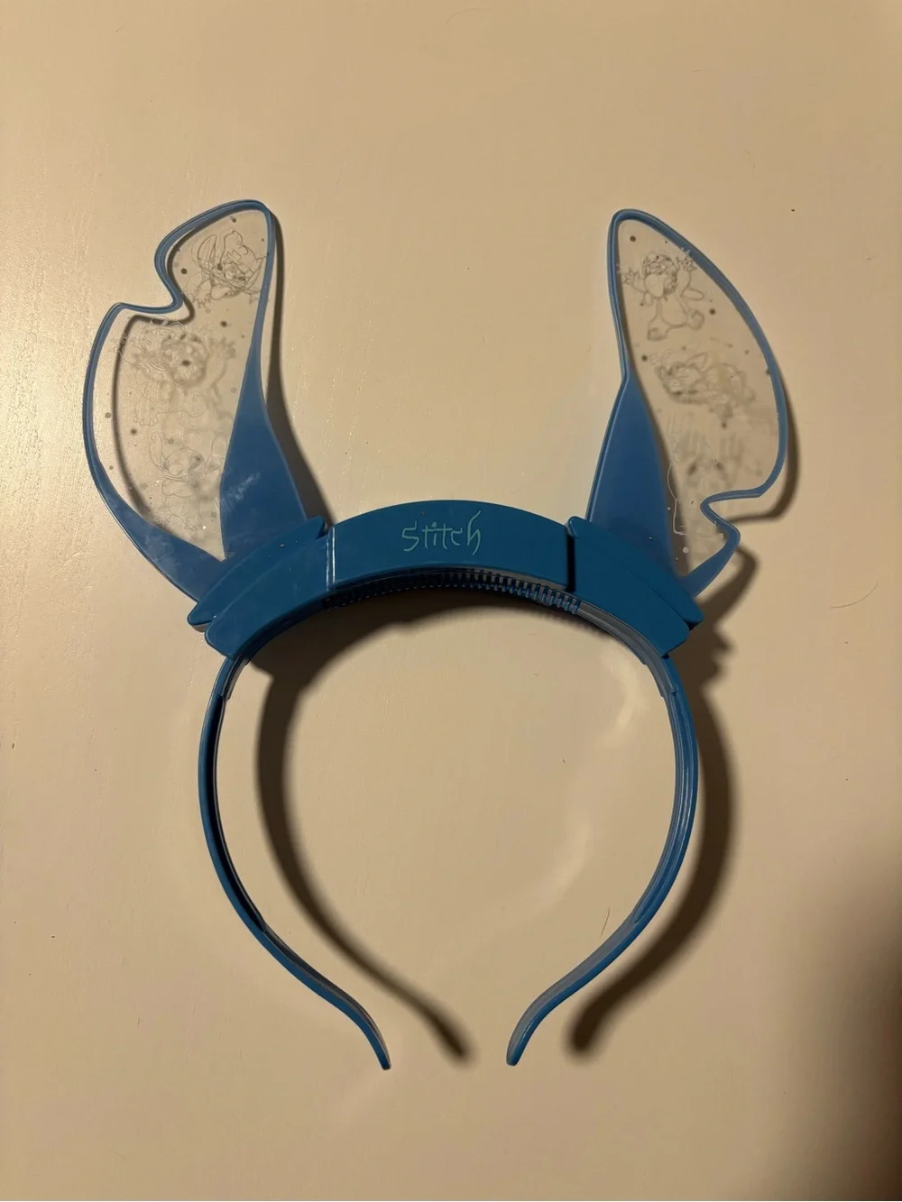 Disney Parks Stitch Light-Up Blue Ear Headband Disneyland Disney World